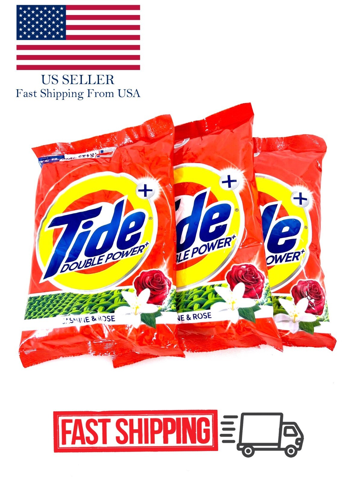6 Tide Plus Double Power Detergent Washing Power Jasmine & Rose 500 g