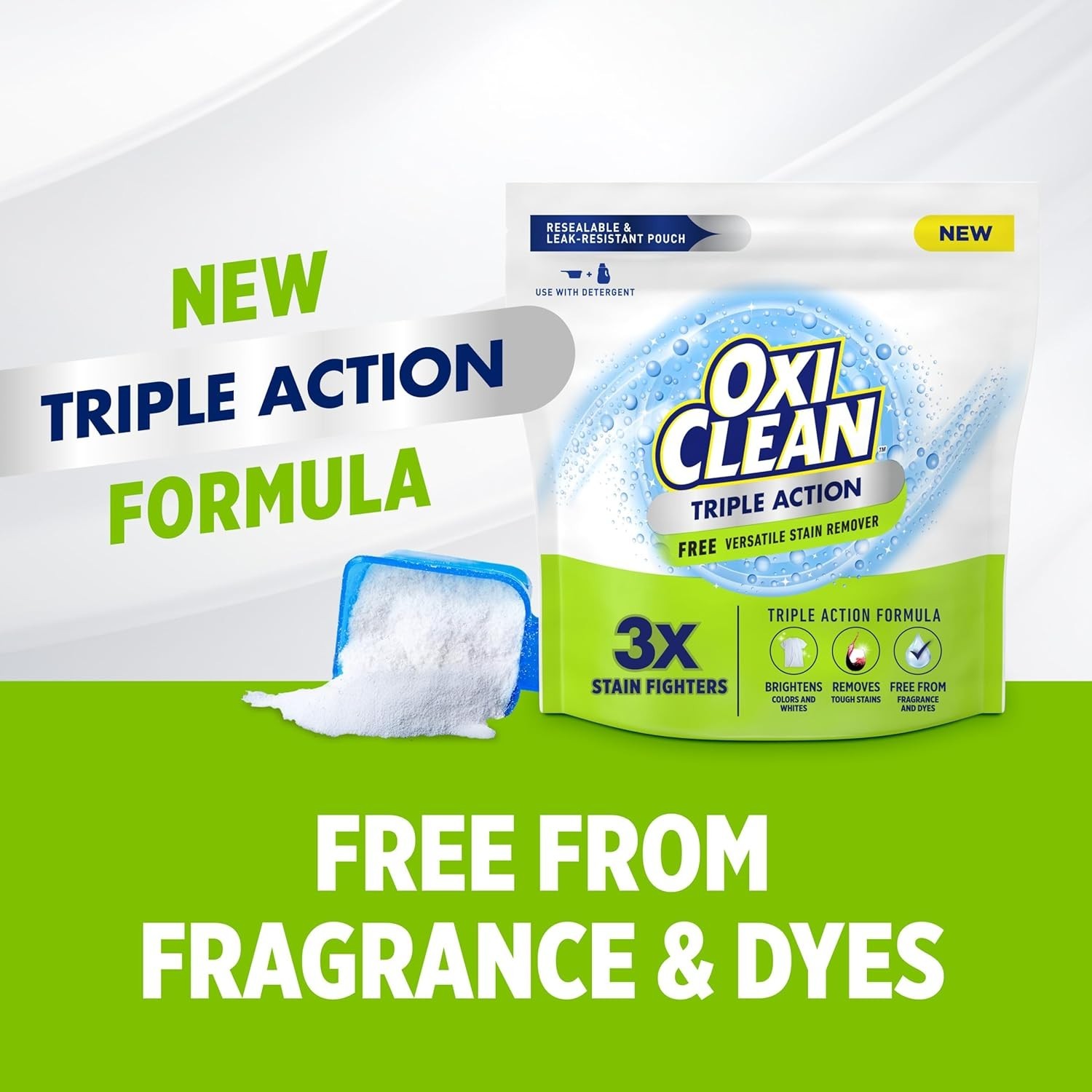 Triple Action Free Stain Remover Powder, 4 lbs – Eco-Friendly & Fragrance-Free