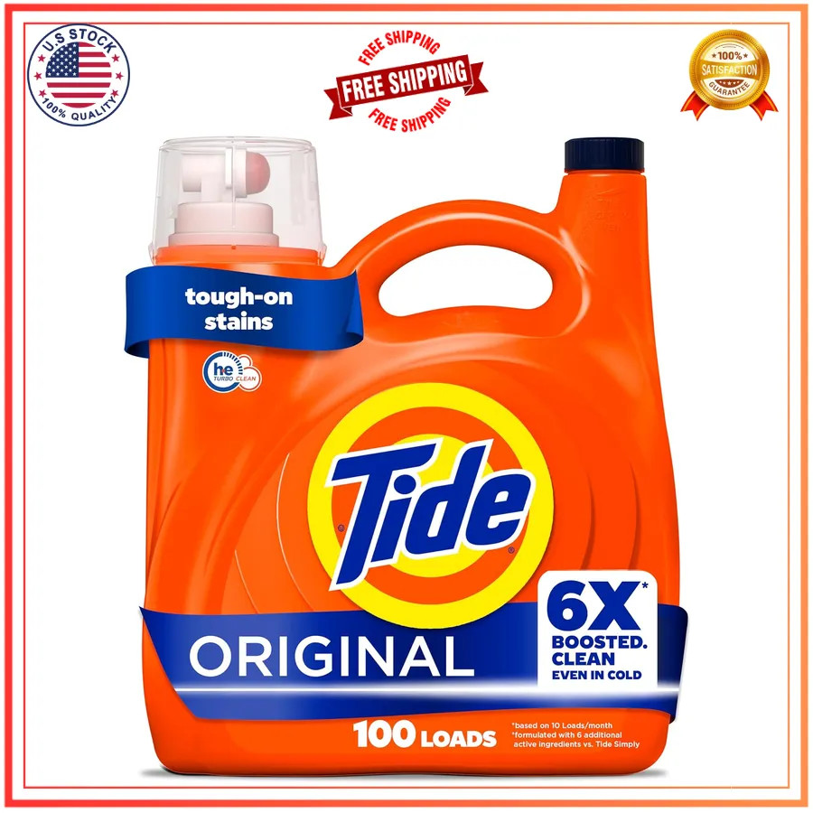 Tide Liquid Laundry Detergent Original Scent 125 fl oz 100 Loads