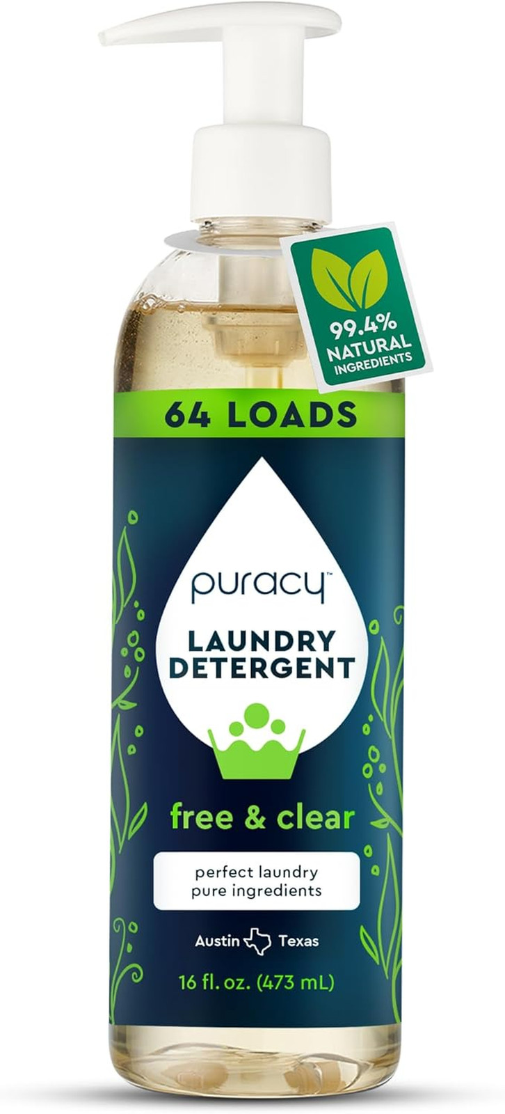 Laundry Detergent – Enzyme-Powered Liquid Laundry Detergent Concentrate, Natural