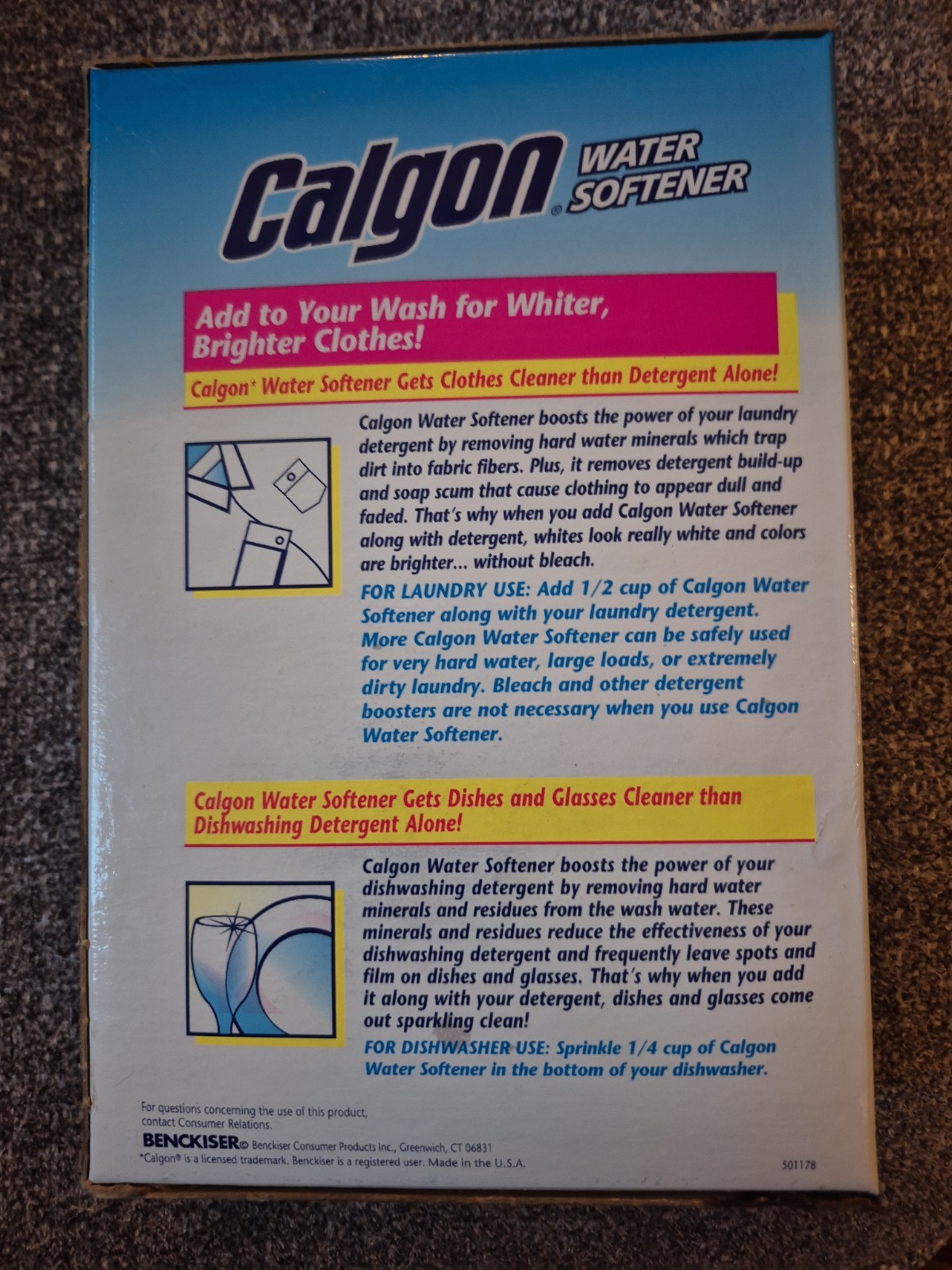 Calgon Water Softener Powder Box New 2 LB 12.5 OZ (40 OZ) Box Discontinued