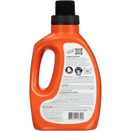 Heavy Duty Automotive Laundry Detergent 40 Fl Oz Grease Oil Odor Remover