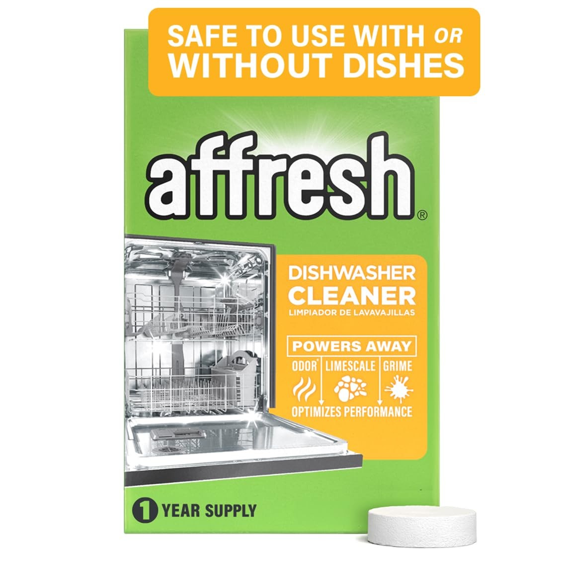 Affresh Dishwasher Cleaner, Helps Power Away Odor 12 Count (Pack of 1), Other