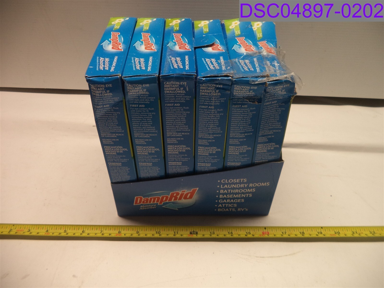 Damaged Box Qty = 6 Boxes: DampRip 14 oz Hanging Moisture Absorber FG80