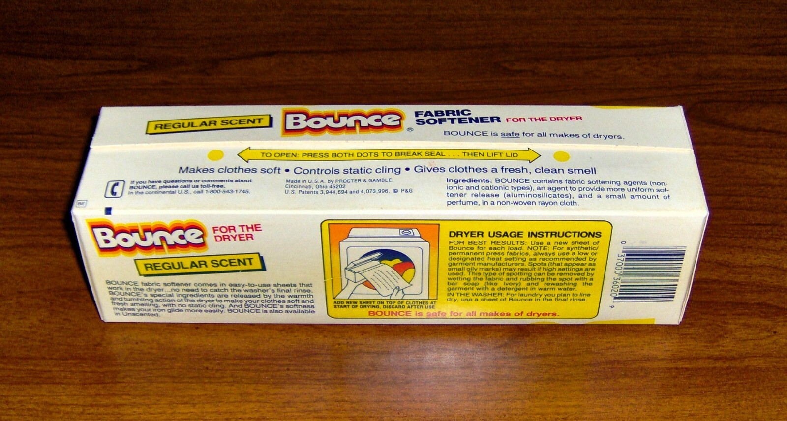 VINTAGE – 1984-96 – SEALED “BOUNCE” FABRIC SOFTENER SHEETS – 9 x 11″s – 40 COUNT