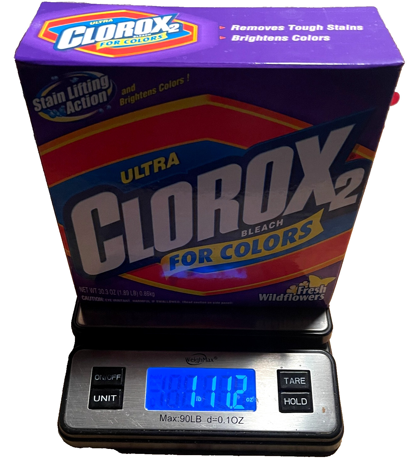 Vtg Ultra Clorox 2 Non Bleach 30.3 oz (80%)2000 Color Safe Fresh Wildflowers