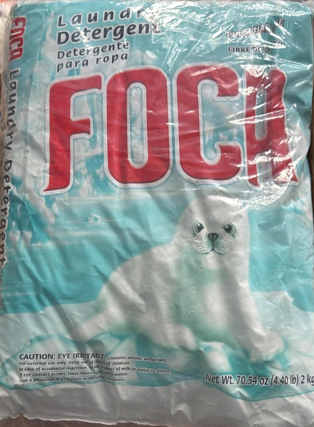 Foca Phosphate Free Laundry Detergent Net Wt 70.54 oz (4.40 lb) 2 kg