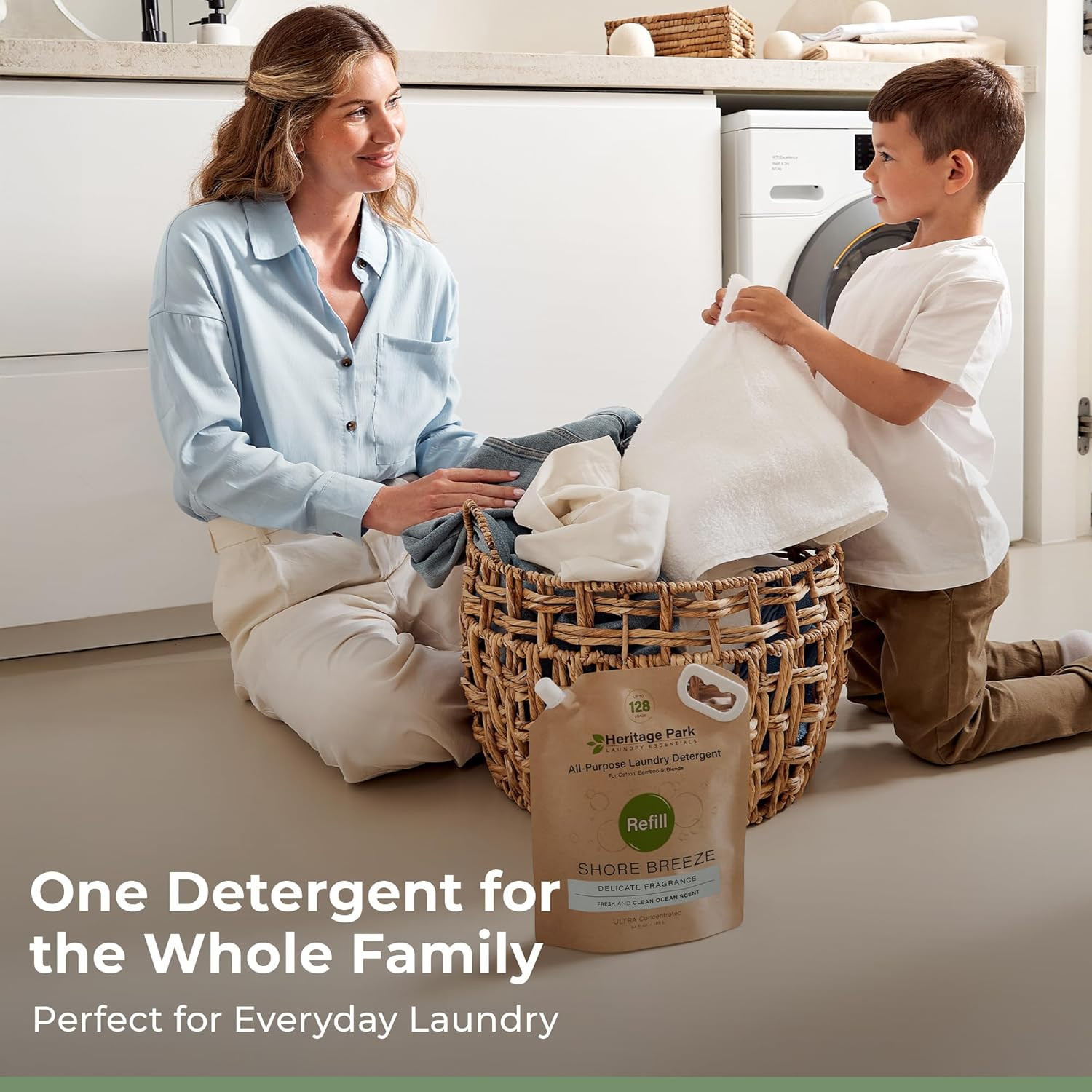 Heritage Park All-Purpose Shore Breeze, Lightly Scented, Ph-Neutral Laundry Dete