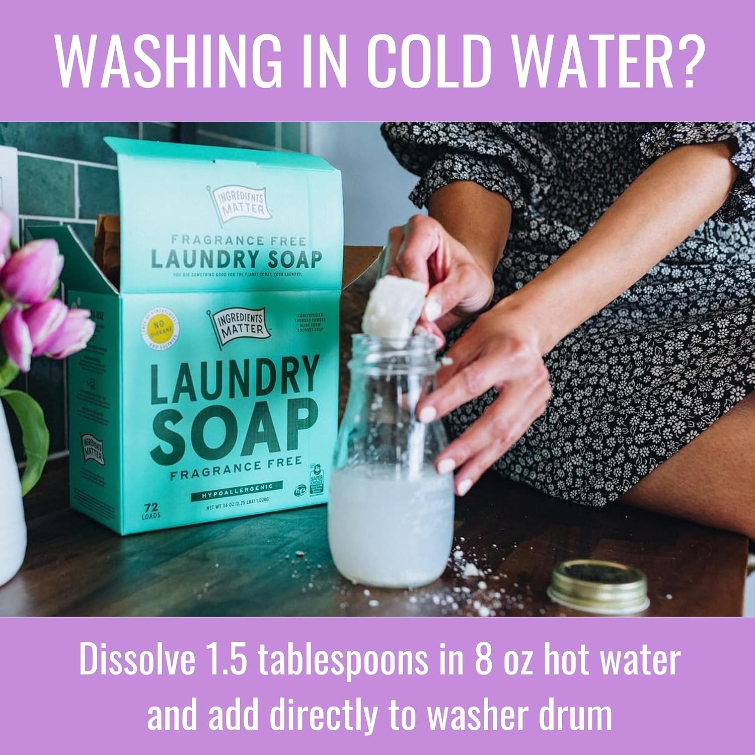 Powder Laundry Soap – Fragrance Free, Hypoallergenic Detergent, Natural & Eco…