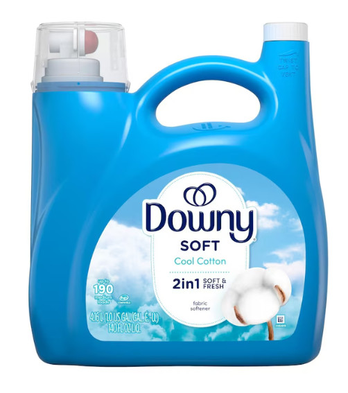 Downy Ultra Liquid Fabric Softener With Cool Cotton Scent 190 Loads- 140 oz.