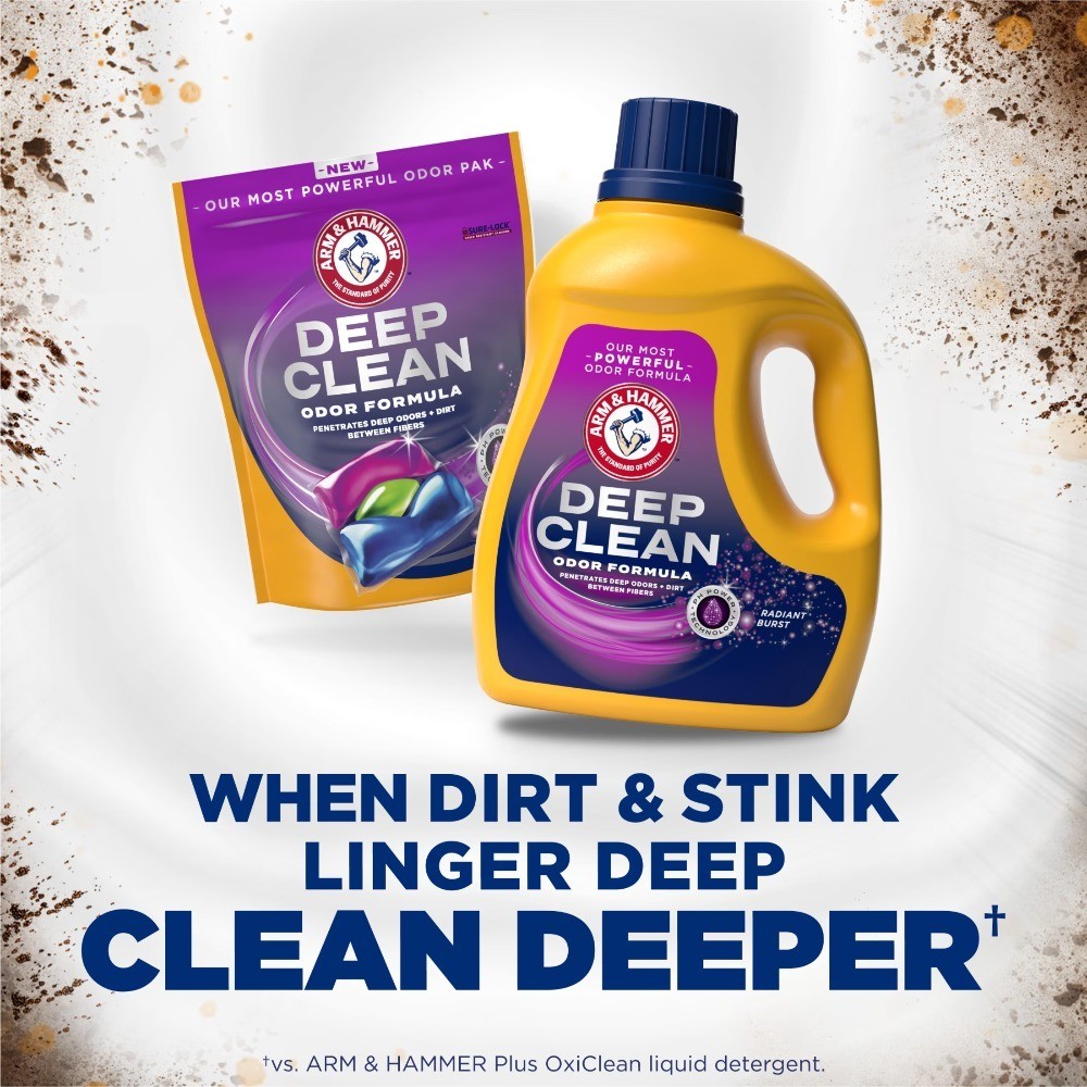 Deep Clean Odor Formula Liquid Laundry Detergent, Radiant Burst, 75 Fl Oz