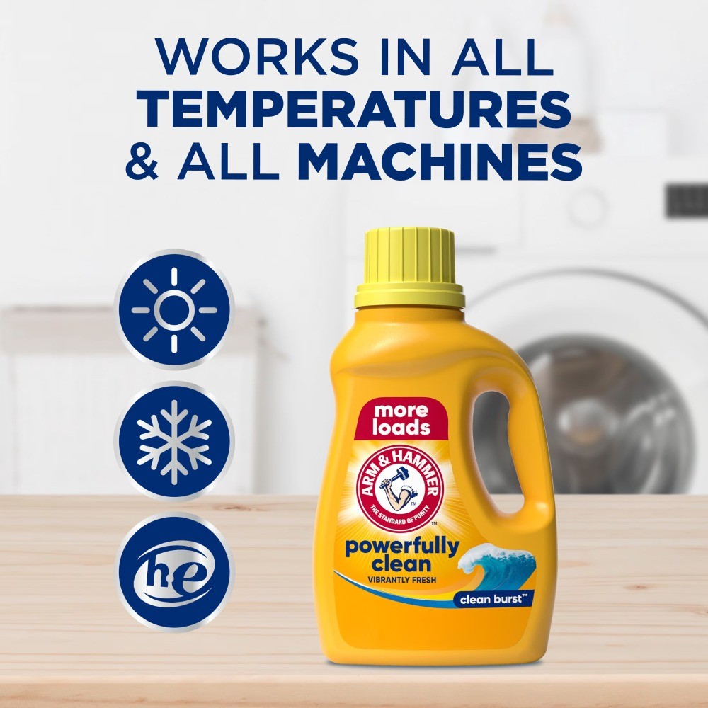 Laundry Detergent Liquid, Clean Burst, 10 Extra Loads, 43 fl oz, 43 Loads