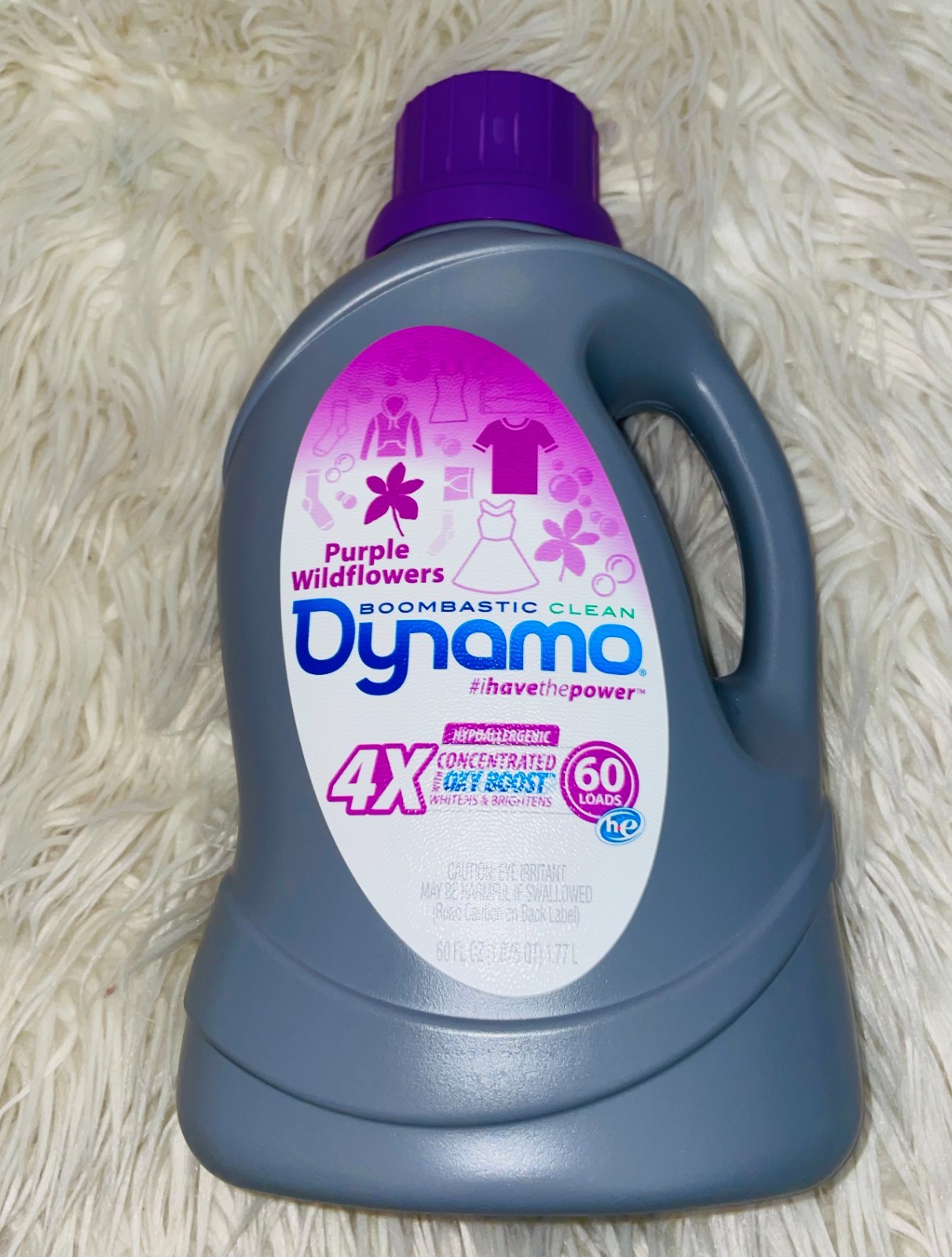 Dynamo Laundry Detergent Purple Wildflowers 60 loads Concentrated HE Oxy LOT 3