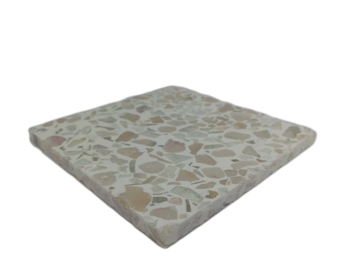 Fritztile Terrazzo Mini Floor Tile Single Sample R682021 Desert (Tan & Sand)