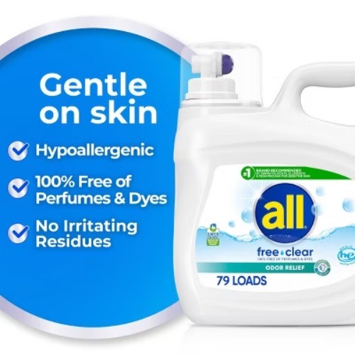 All Ultra Free Clear Odor Relief HE Liquid Laundry Detergent 79 Loads -118 fl oz