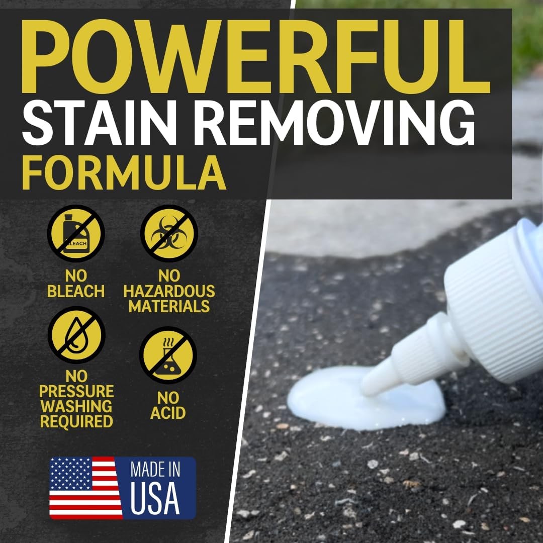 Deep Penetrating Oil Stain Remover for Concrete & Stones (32oz)
