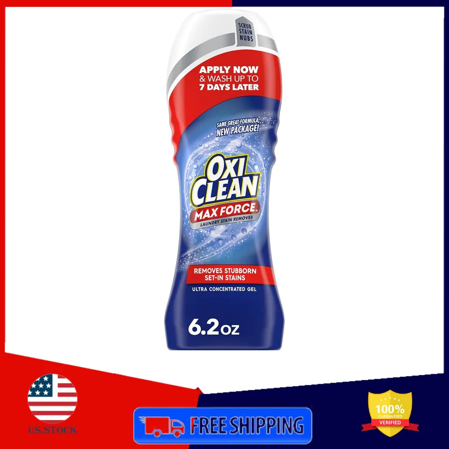 OxiClean Max Force Laundry Stain Remover Gel Stick 6.2 oz Color Safe Pretreater