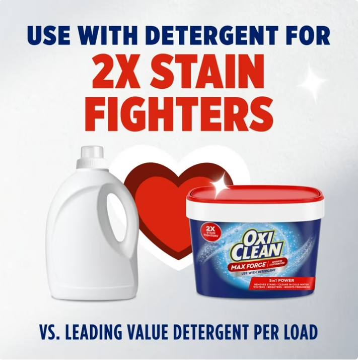 4 Pack OxiClean Max Force Advanced Stain Remover Powder, 3 lbs Pk