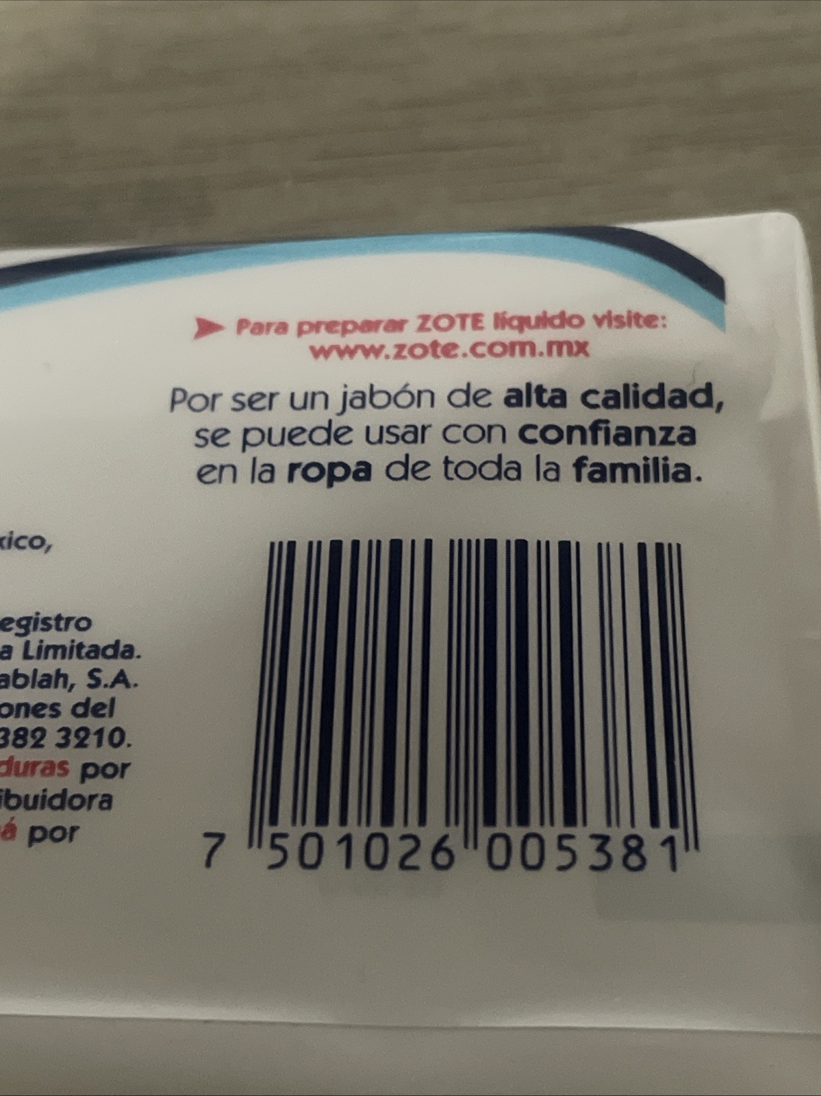 6 Pack of Zote Laundry Soap Bar White 14.1 oz Beauty & Personal Care (400gr)