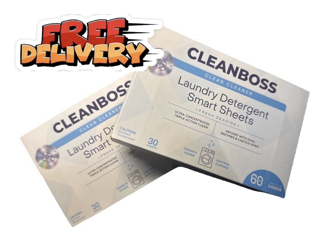 EBAY‘S BEST PRICE!! 2PK CleanBoss Laundry Detergent Smart Sheets