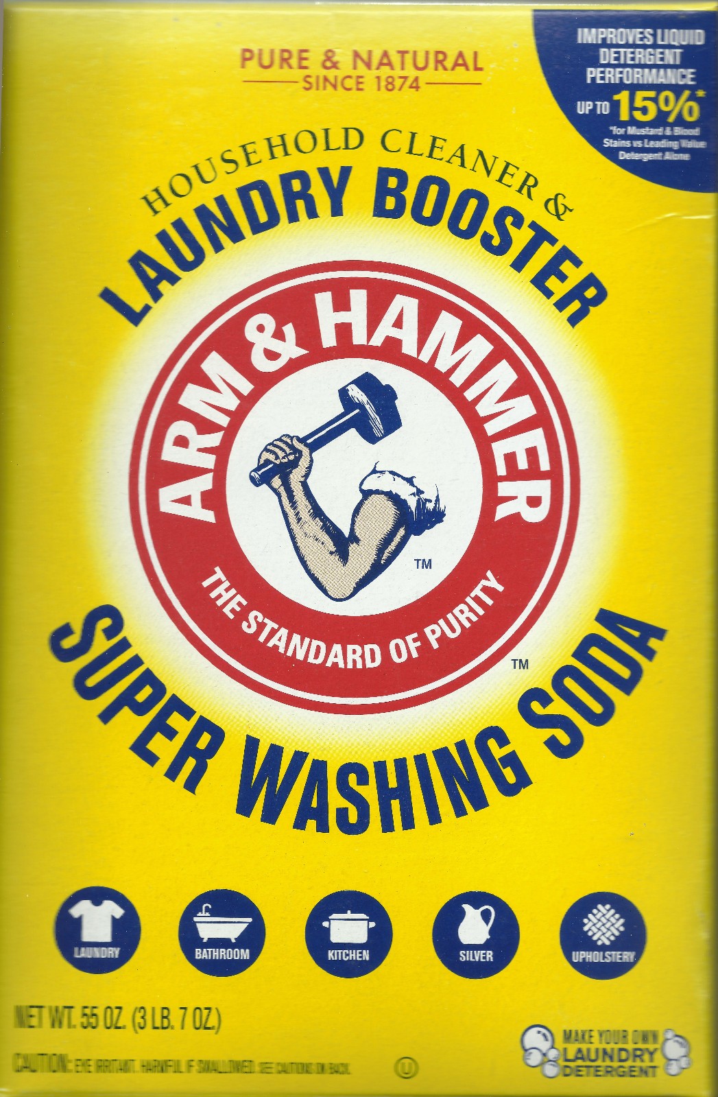 ARM & HAMMER Laundry BOOSTer Super Washing Soda powder Household Cleaner 03020