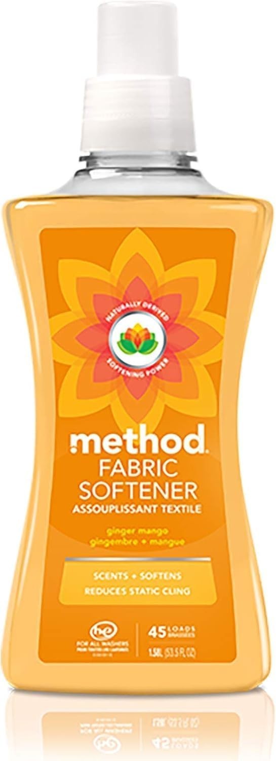 Cruelty-Free Ginger Mango Fabric Softener 53.5 Oz – Softens Fabrics Delightfully