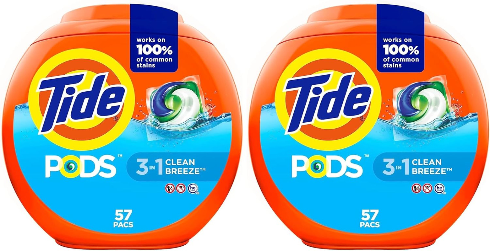 Tide PODS Laundry Detergent Pacs, 3-In-1 Stain Remover, Odor Fighter, Color Prot