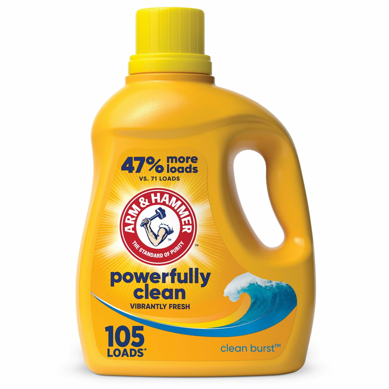 ARM & HAMMER 105 Loads Liquid Detergent -Clean Burst,105 fl oz for Fresh Laundry