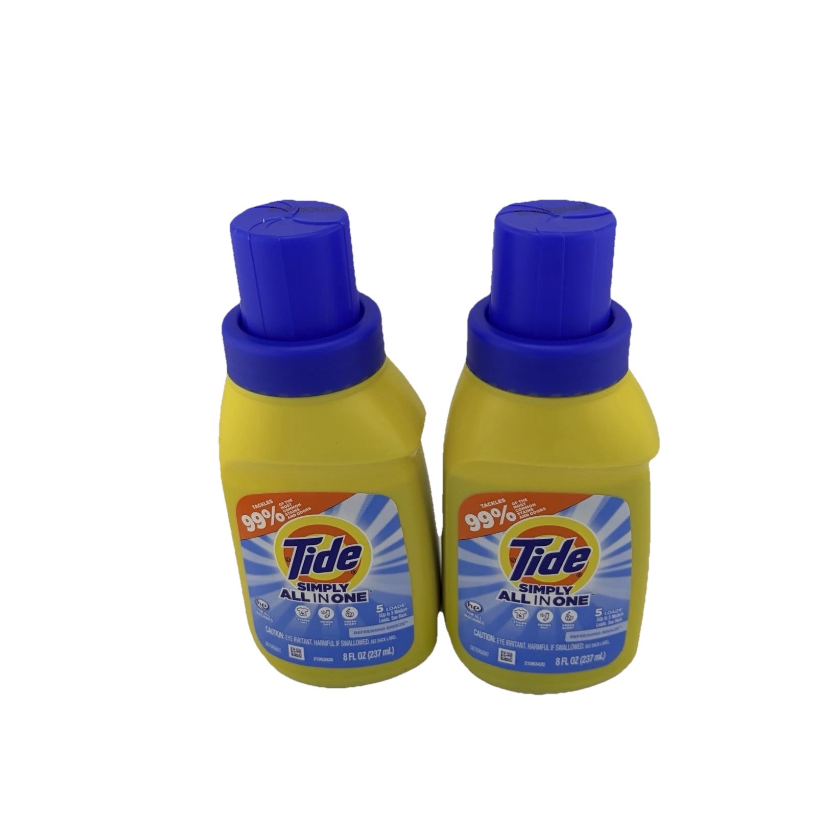 2 Pack Tide Simply Clean & Fresh Laundry Detergent Refreshing Breeze 10fl oz