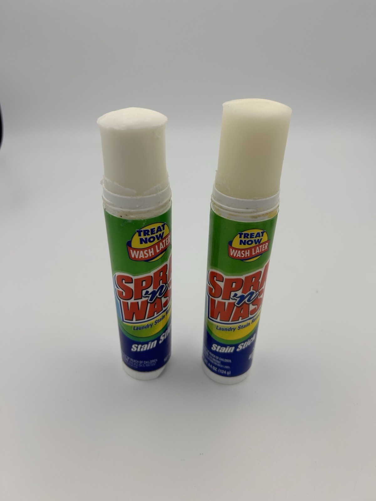 2 USED Spray n Wash Laundry Pre-Treater Stain Sticks