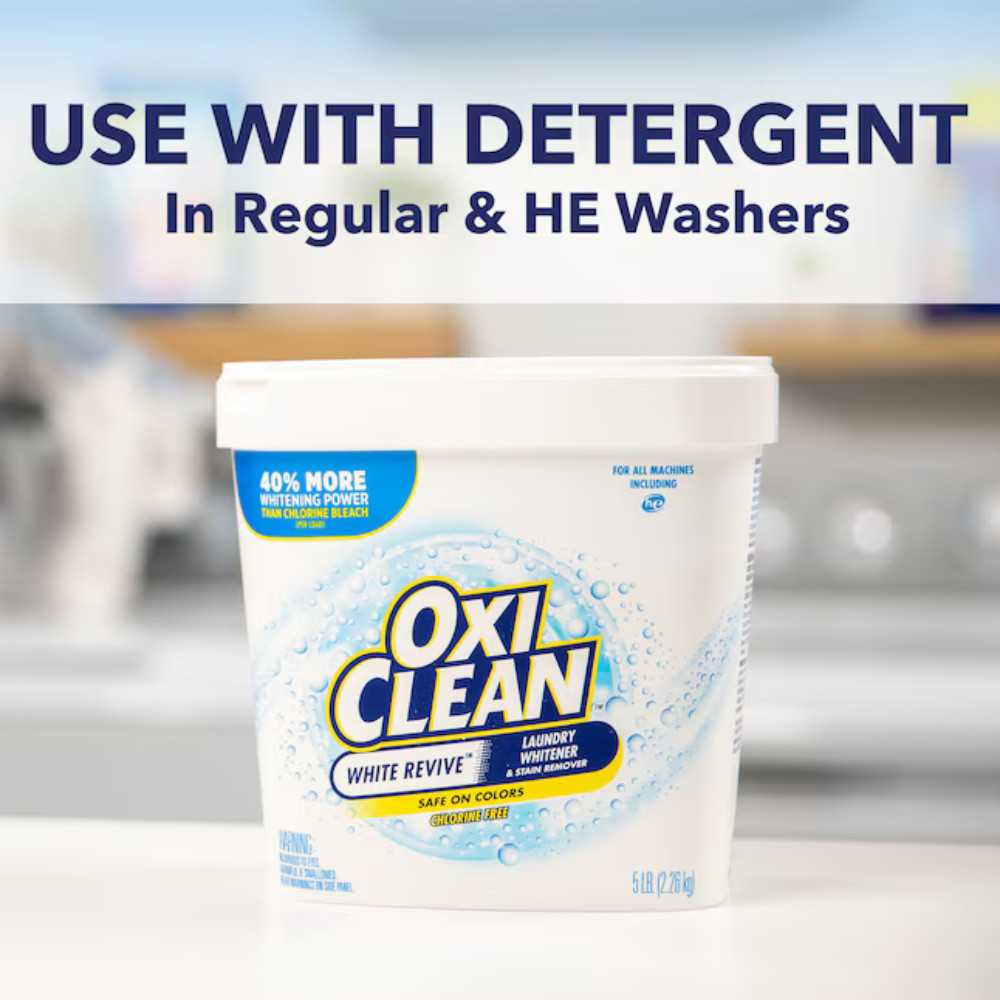(3 Pack) OxiClean White Revive Laundry Whitener, Stain Remover Powder, 5 lb, New