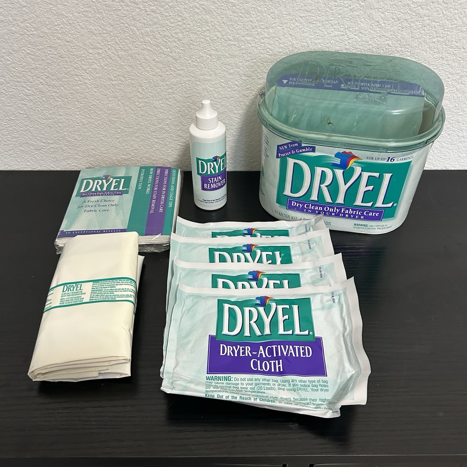 Vintage 1997 Dryel Dry Clean At Home Starter Kit 16 Garments 4 Loads NOB