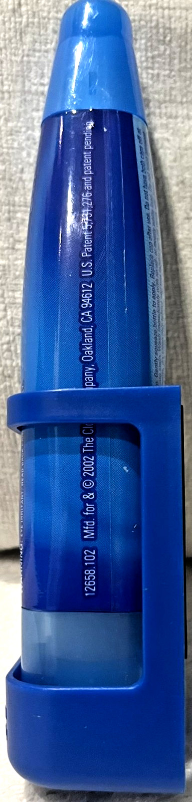 Clorox Bleach Pen Dual Tipped 2 Oz + Magnetic Holder NOS Discontinued 2002 Blue