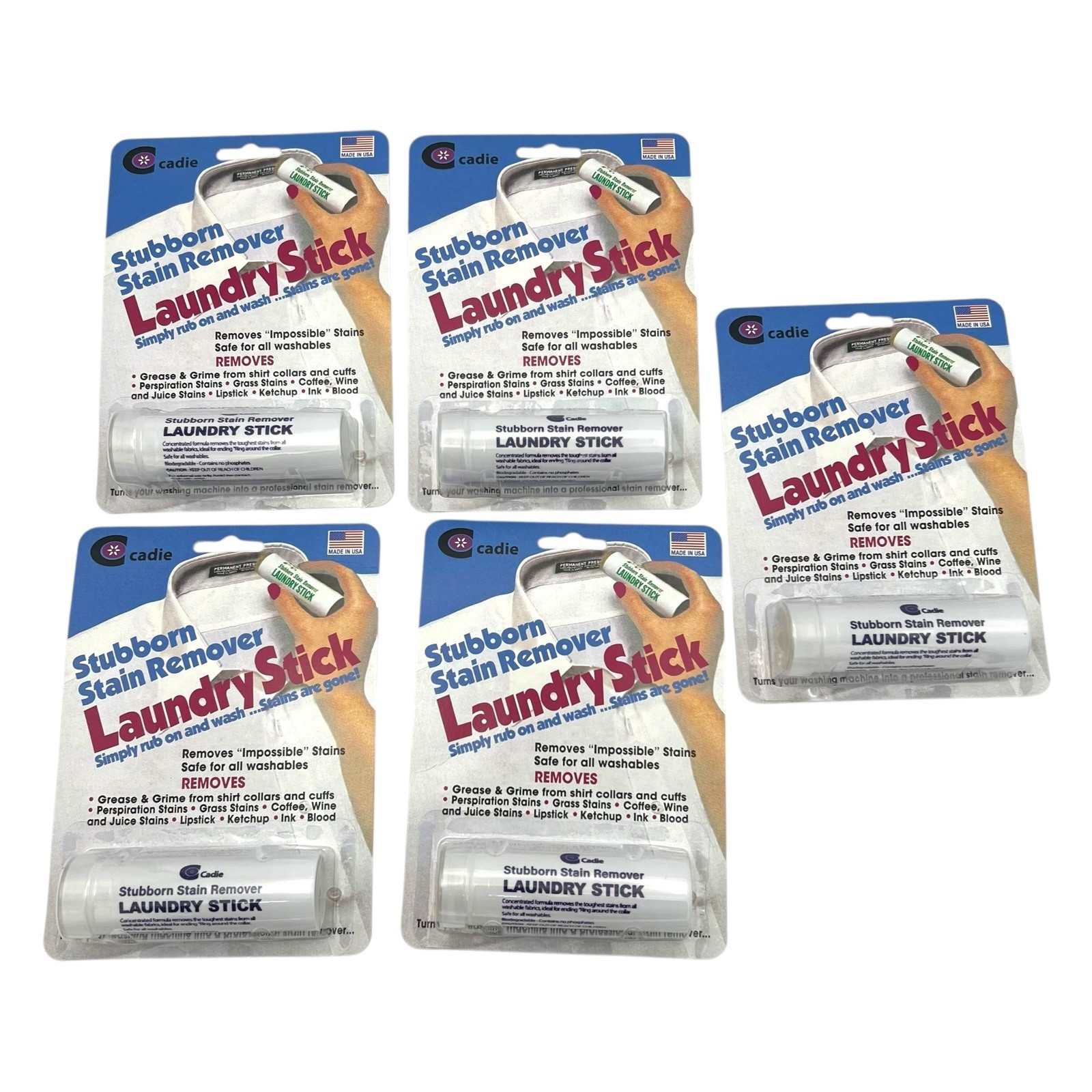 Cadie Stubborn Stain Remover Laundry Stick – 5 Pack!!!