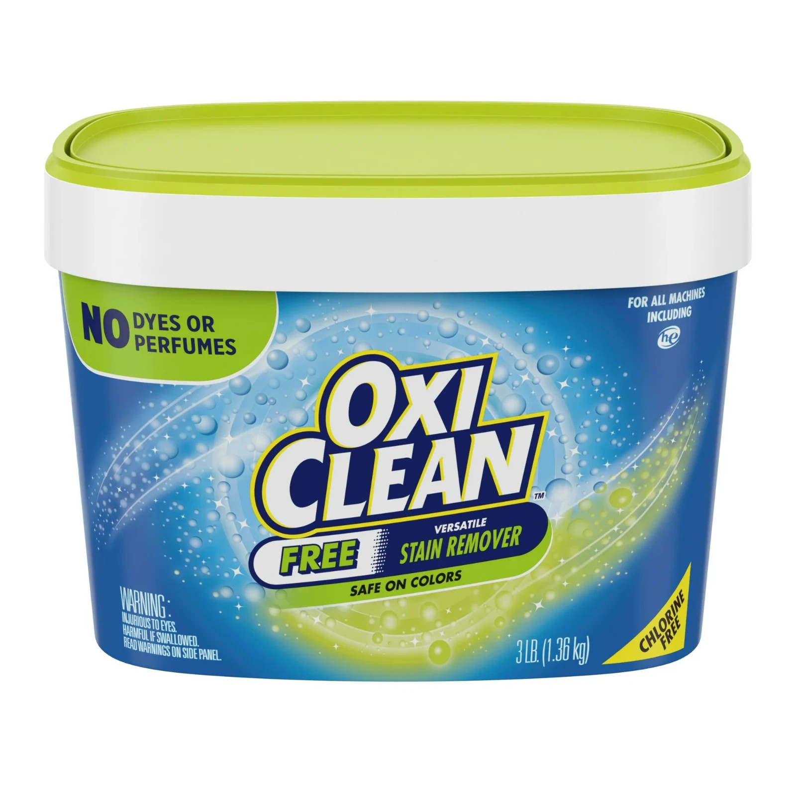 OxiClean Versatile Stain Remover Powder Free, Laundry Remover, 3 Lbs