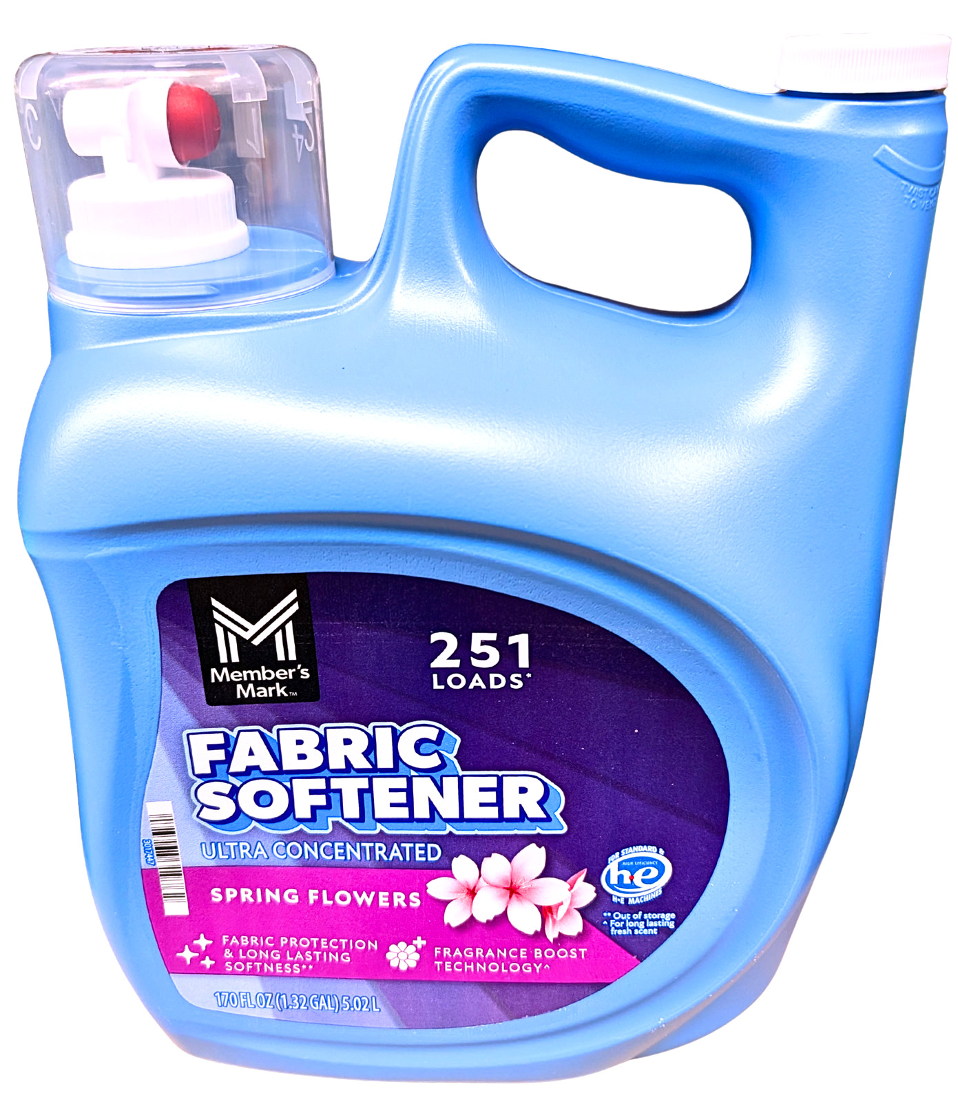 Member’s Mark Liquid Fabric Softener Spring Flowers 251 Loads 170 Fl Oz