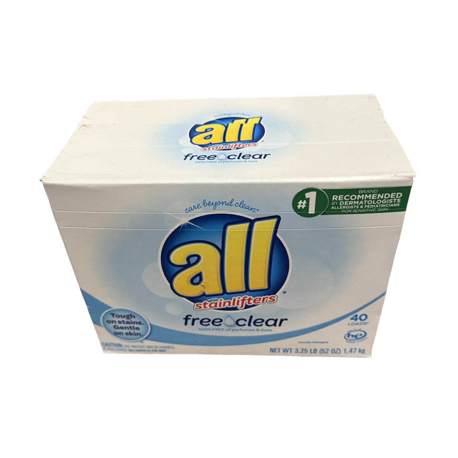 1x All Free & Clear Powder Laundry Detergent. 40 Loads each. 52 oz each