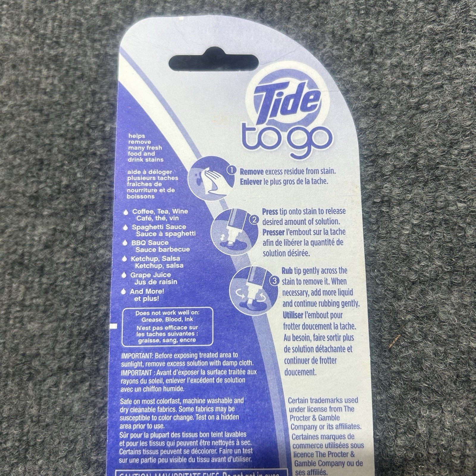 Tide To Go Stain Remover Stick