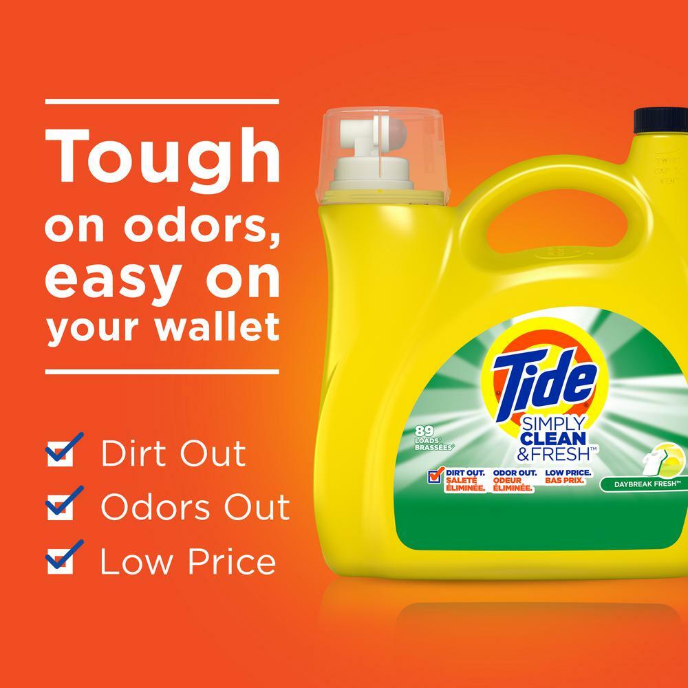 Tide 89 Loads Liquid Laundry Detergent 128 OZ Cloth Wash Fresh Breeze Clean Soap