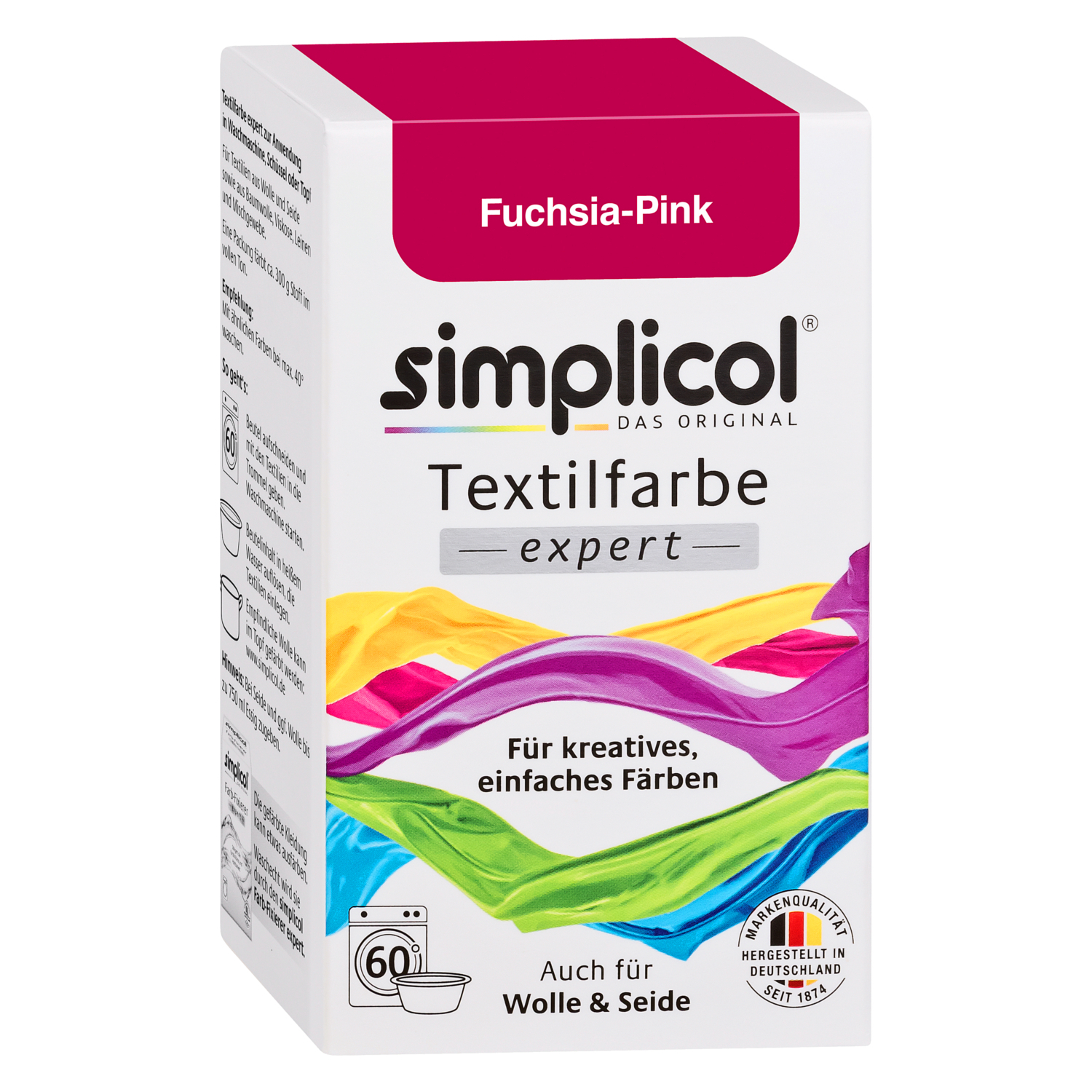 Simplicol Textile Dye Expert Fuchsia Pink 150g Dye Also For Wool & Silk