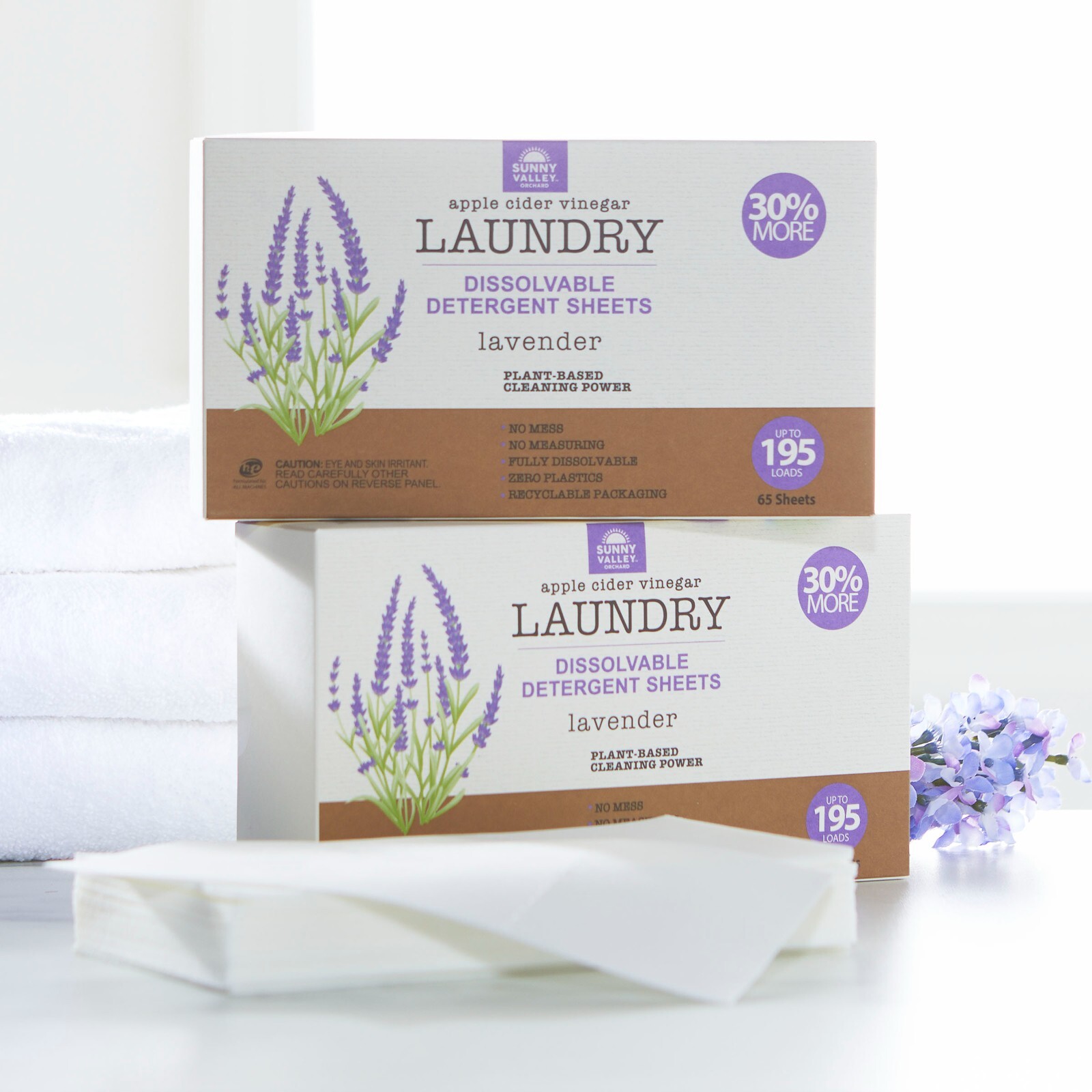 Sunny Valley Orchard 195-Load Dissolvable Laundry Sheets (Pick Your Scent)
