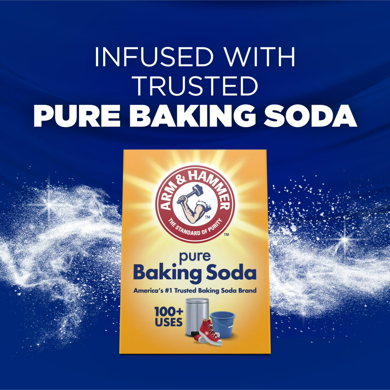ARM & HAMMER Laundry Detergent Radiant Burst 150 fl oz 100 Loads-Free Shipping