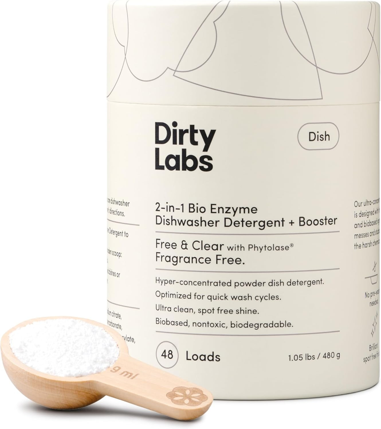 | Dishwasher Detergent and Booster | Scent Free | 48 Loads (1 Lb) | Ultra Clean,