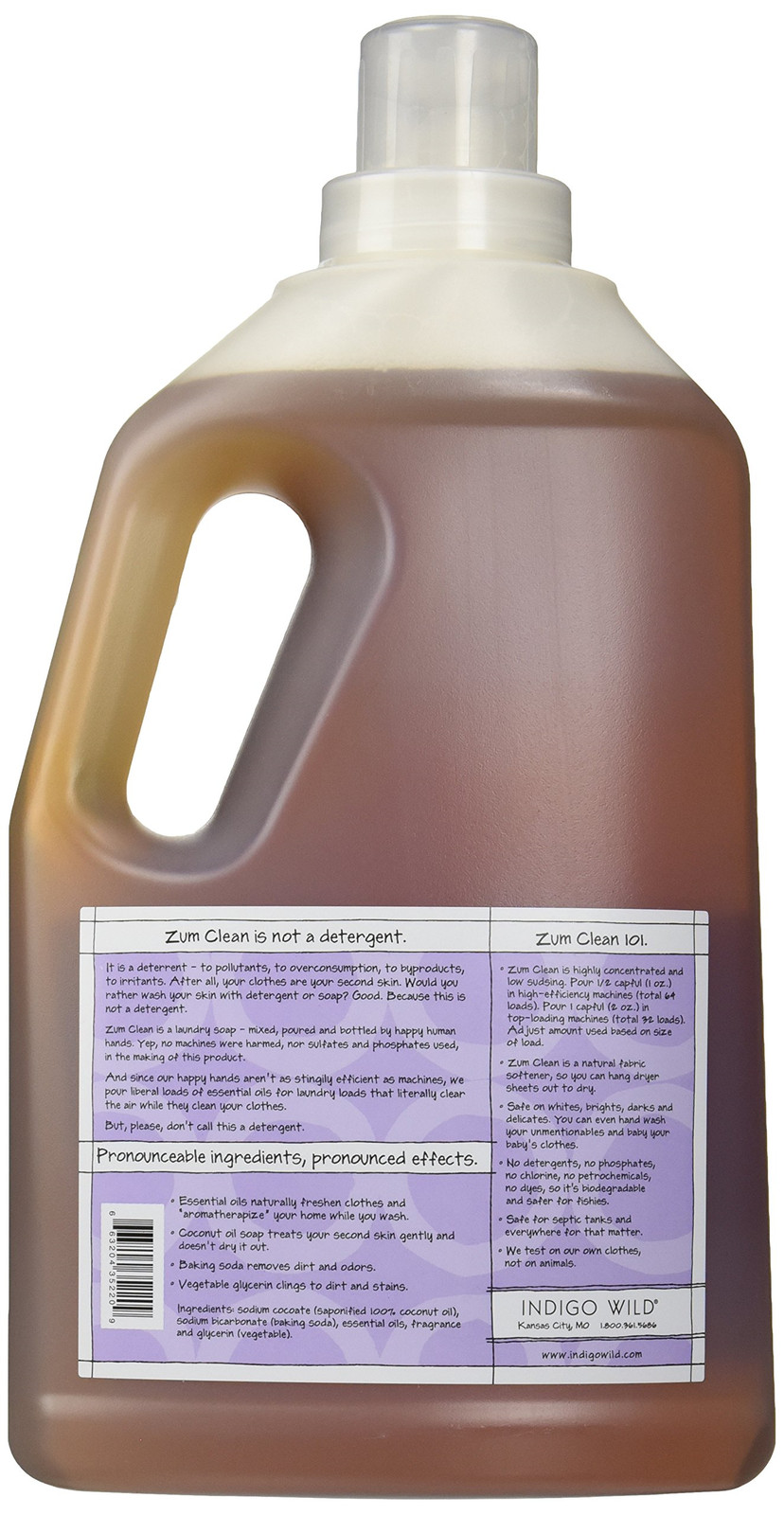 Indigo Wild Zum Clean Laundry Soap Frankincense Myrrh64 fl oz FREE SHIPPING