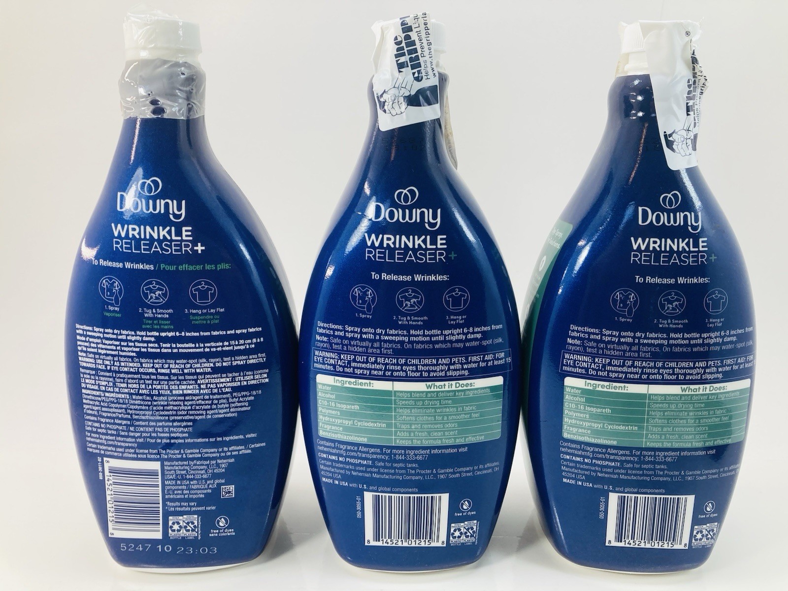 Downy Wrinkle Releaser Plus Crisp Linen 3 Pack 33.8oz Fabric Spray NEW