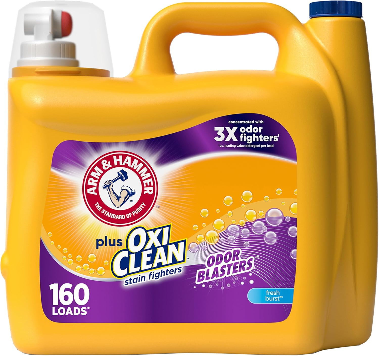 plus Oxiclean Odor Blasters Fresh Burst, 128 Loads Liquid Laundry Detergent, 166