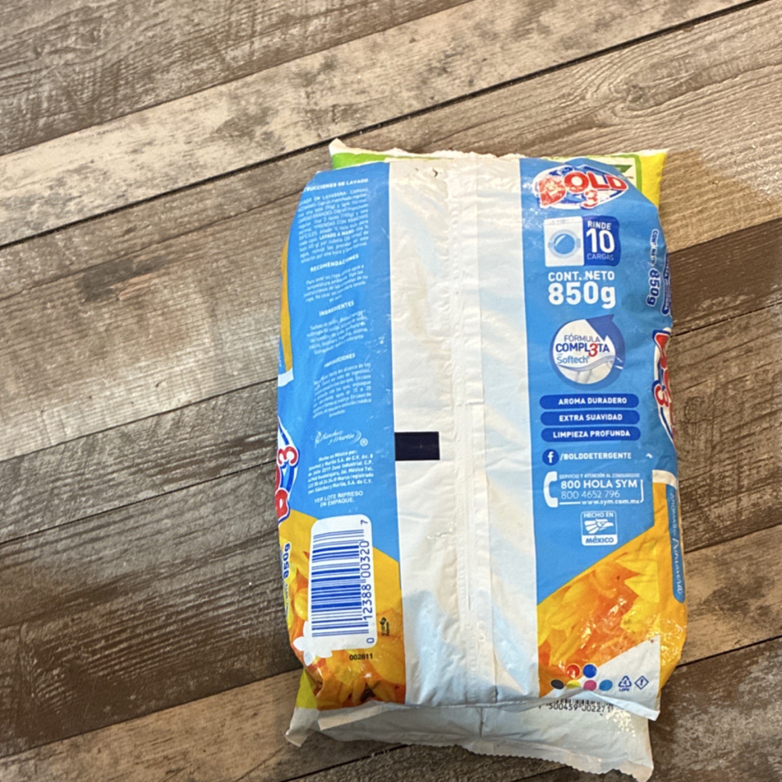 Bold 3 850g, 123 Multiusos 1L, 123 multisuos polvo Biodegradable 850g