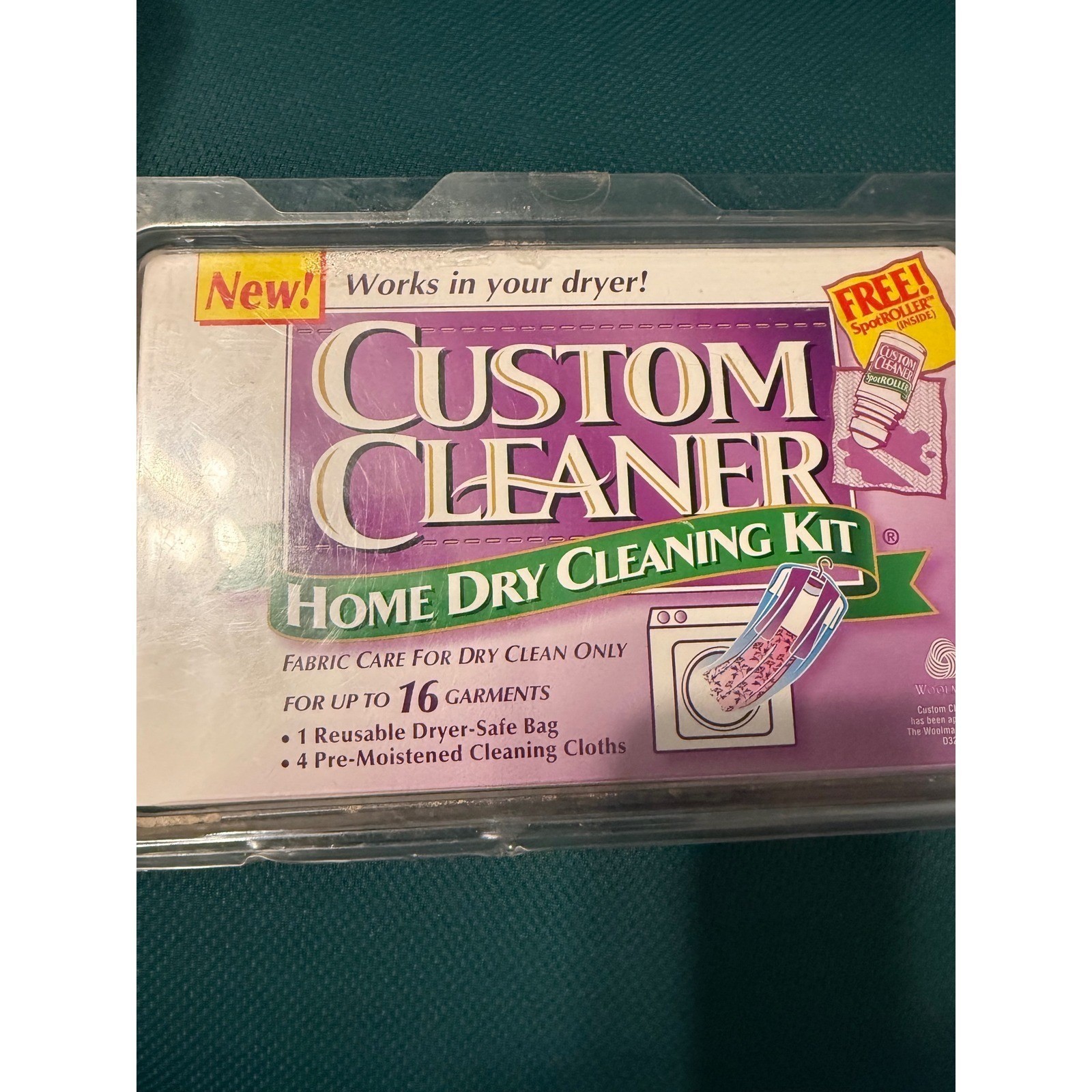Custom Cleaner Home Dry Cleaning Kit Vintage 1999 Dryer Safe 16 Garments New