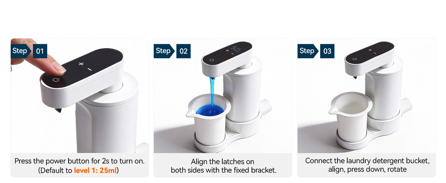 Electric Laundry Detergent Dispenser, Automatic Laundry Dispenser for Liquid