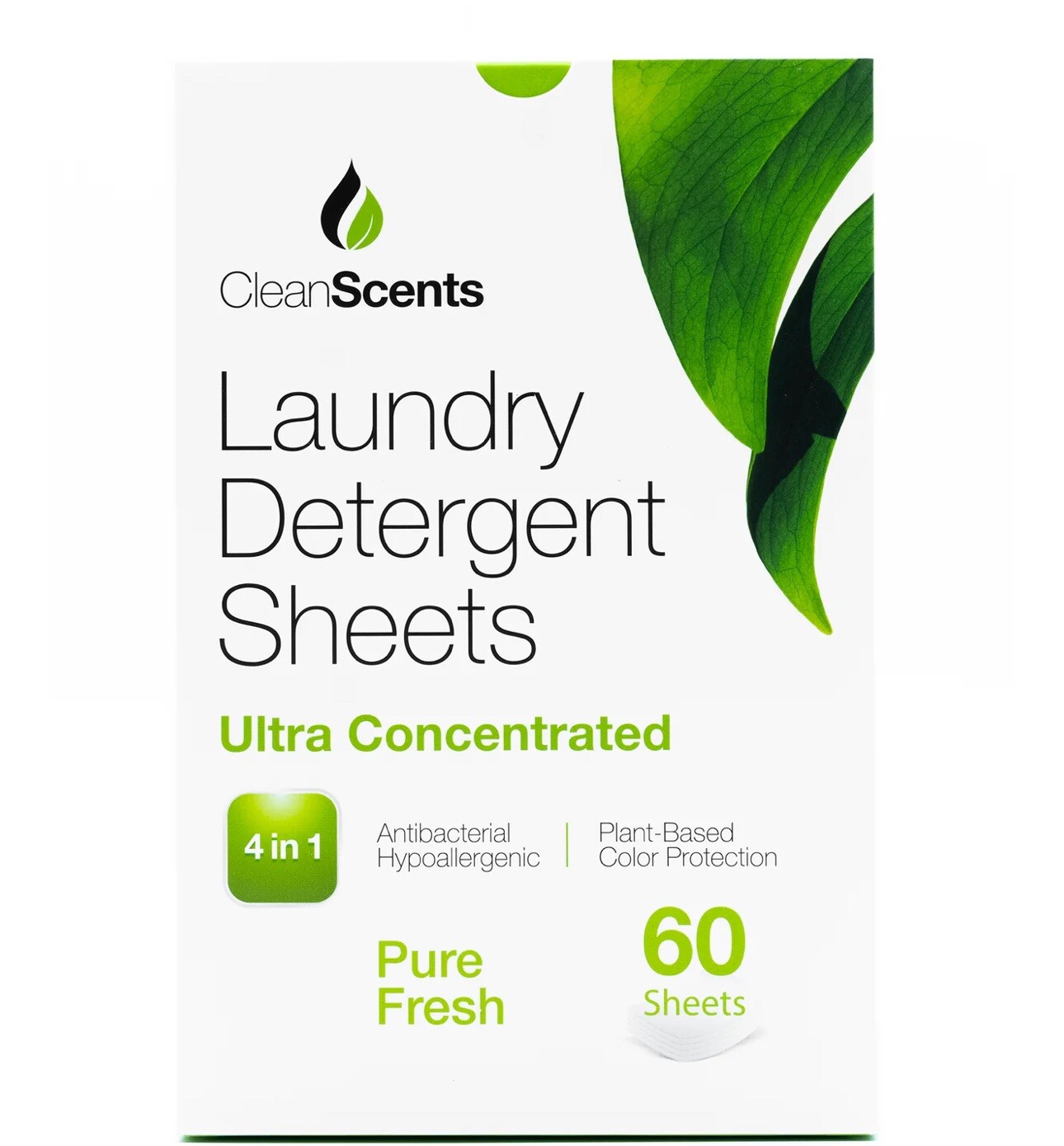 Cleanscents 5in1 Pure Fresh Laundry Detergent 60Sheets